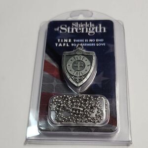 Shields of Strength Antique Finish T.I.N.E. T.A.F.L. Necklace - Romans 8:38